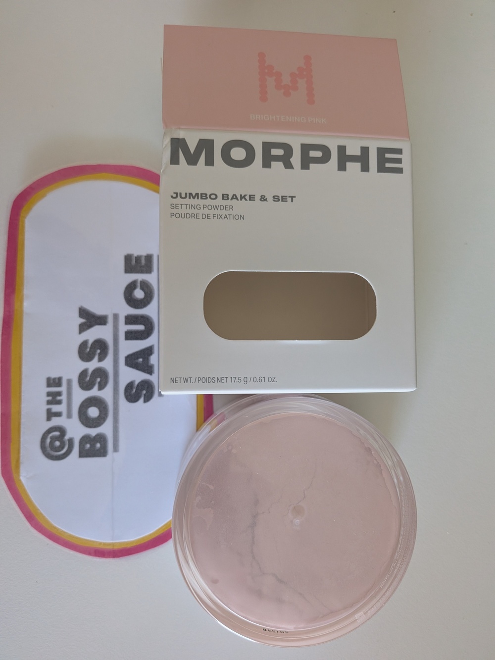 Morphe Jumbo Bake + Set Soft Focus Setting Powder in Brightening Pink NWT